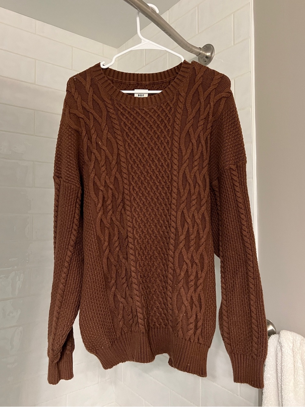 aritzia sunday best cable knit sweater